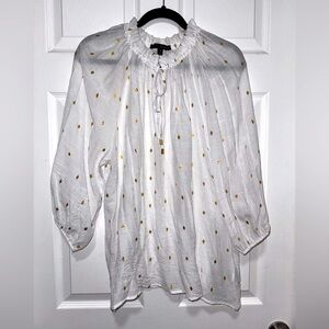 Women’s White Lightweight Ruched Top 1X
